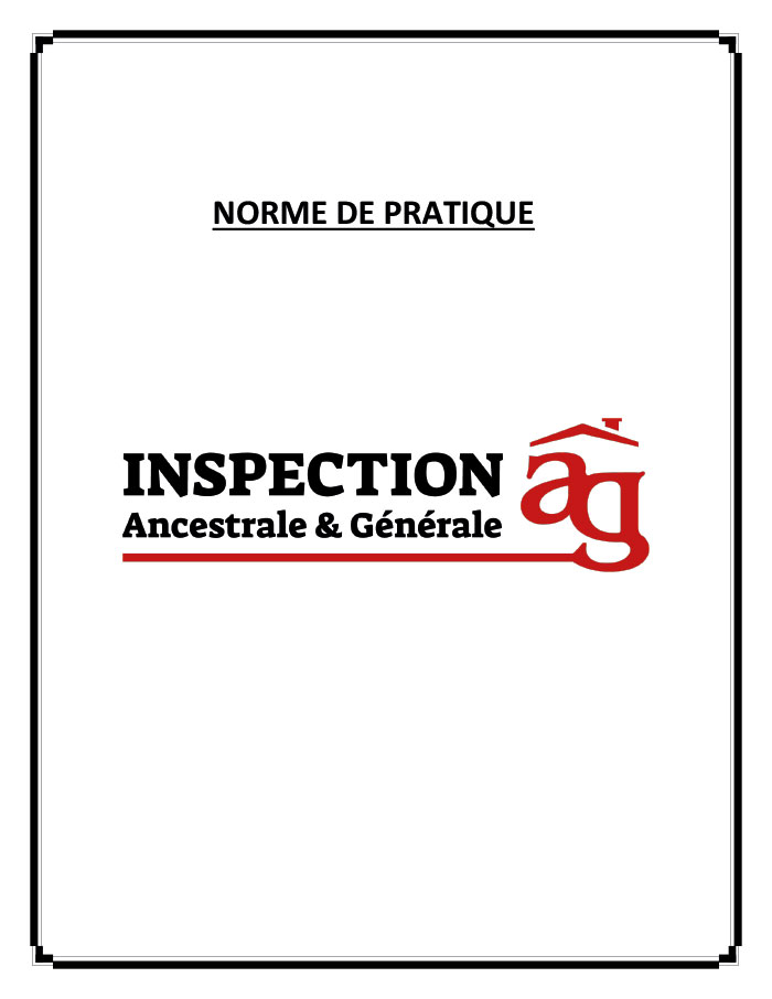 Inspection de maison et bâtiment commercial - Norme-de-pratique-Inspection-AG-2023